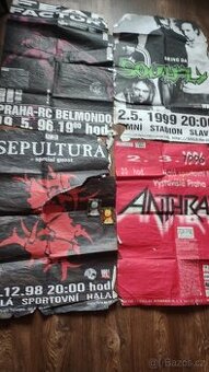 Plakáty hudebních skupin-4 kusy