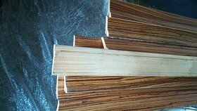 Dřevěná lišta exotická dřevina Zebrano 25 bm
