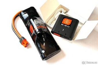 nová baterie NiMH 8.4V 3000mAh + Spektrum Smart S120 nabíječ