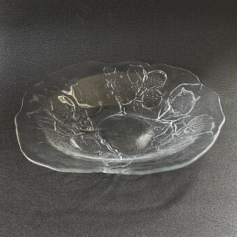 Obří skleněná servírovací mísa 34 cm, Skandinávie