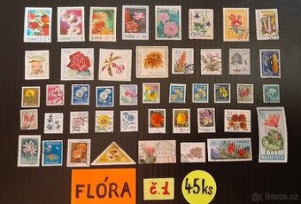 Poštovní známky Flóra č.1 45ks