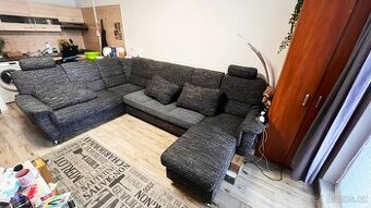 Rohová rozkládací sedací souprava