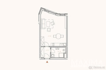 Prodej, byt 1+kk, 40m2, Praha 10, Horní Měcholupy, Boloňská
