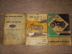Návody na obsluhu Jawa 50 typ 20,21,23,23A a Jawa 50 typ 05