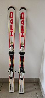Použité dětské lyže Head 127cm + lyžáky+hulky