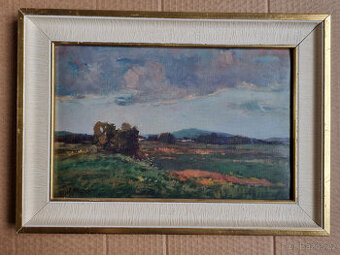 Obraz krajina nesignováno 29,5 x 19 cm