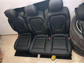 Trojlavice trojsedačka černá kůže Mercedes V-klasse W447