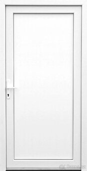 Plast. vchodové dveře + plast. okno ( NOVÉ NEPOUŽITÉ )