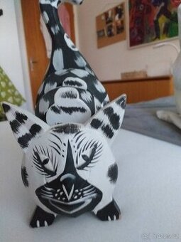 Kočka dřevěná na psací stůl jako pořadač papírů PRODÁM