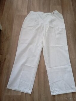 pracovní bílé nenošené kalhoty XL