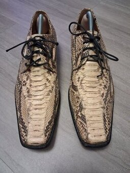 Kožené boty z pravé hadí kůže vel. 43