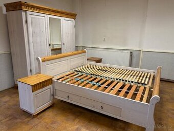 Celomasivní moderní venkovská ložnice Gustav, bílá