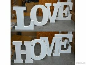 Dřevěná písmenka LOVE, HOME