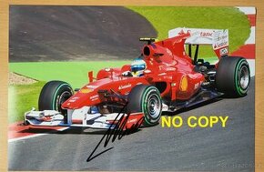 Fernando Alonso F1 Ferrari velké foto 20x30 orig. autogram