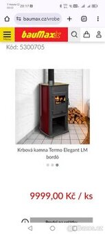 Prodam krbové kamna 2 roky pouzivane