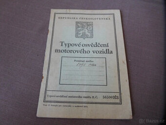 JAWA 250 PÉRÁK - 1949 - TECHNICKÝ PRŮKAZ