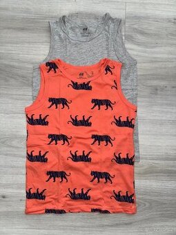 2 x Chlapecká tílka H&M, vel. 6-8 let