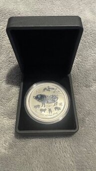 Stříbrná mince 1oz Year of Pig 2019 lunární série