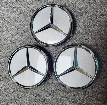 Středové krytky kol mercedez 75/66,6mm - 1