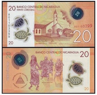 Nikaragua - 20 Cordoba bankovka, 2014, UNC