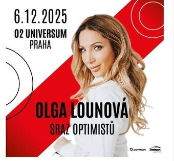 Olga Lounová 6.12.2025 O2 Universum 4x lístek sezení