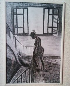 Obrázek dívka na schodech