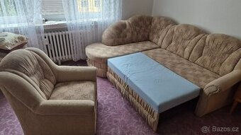 Křeslo + Sedačka + Taburt