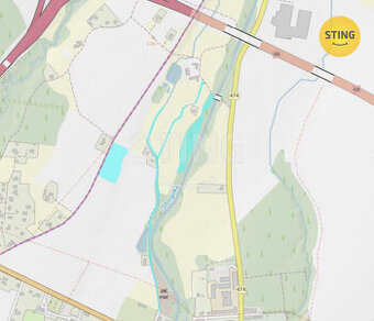 Stavební pozemky 9600 m2, asfaltová cesta 5.000 m2, , 133789