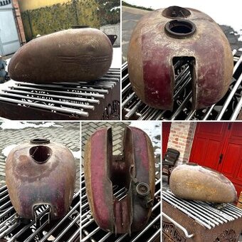 Motocyklová nádrž, Jawa veterán.