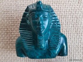 Busta faraona Tutanchamona - malachit - 1