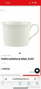 VILLEROY & BOCH Snídaňový šálek z kolekce CELLINI 350 ml.