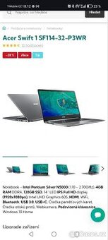 Acer Swift Výměna za základní desku Ryzen nebo Intel