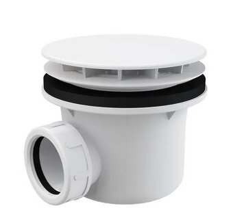 Sifon pro sprchové vaničky s odtokovým otvorem 90 mm, bílá - 1