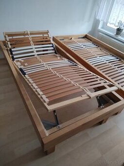 Postel masivní buková 200 x 90 cm + rošt Matraflex