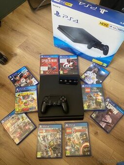 PlayStation 4 Slim 500GB + 10 her