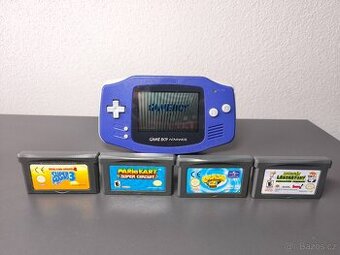 Nintendo Gameboy Advance + 4 TOP hry