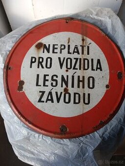 Stará smaltovaná cedule