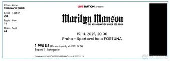 Marilyn Manson Praha sedenie