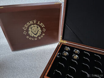 Luxusní etue pro zlaté mince Český lev 1oz 1/25 1/4 1/2