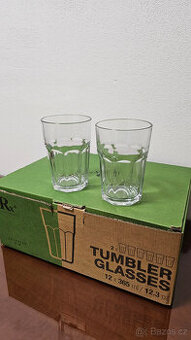 Nové sklenice 365ml transparentní-12ks nepoužité