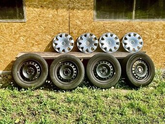 Plechová kola Škoda Octavia II 15” + letní pneu Michelin