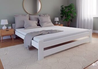 Nová postel BOROVICE bílá 120x200 + ROŠT