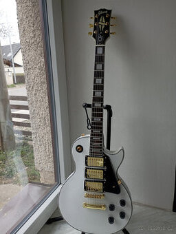 Gipson Les Paul Custom White-(Gipson Style / Replika)