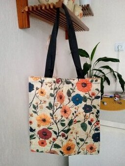 Letní látková taška na rameno bez zapínání 40 x 35 cm