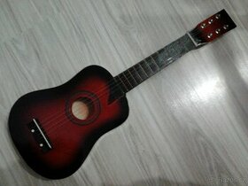Nová dětská akustická kytara- vínová pro předškolní-63cm