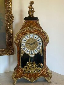 Velké stolní starožitné hodiny ve stylu A.Boulle-Tiffany - 1