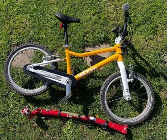 Dětské kolo Woom 3 + vodící tyč Trail Gator