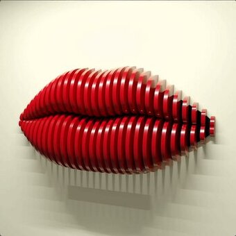 Parametrická nástěnná dekorace "COOL LIPS"