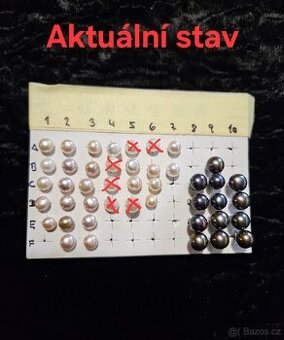 Stříbrné náušnice s perlou - pecky