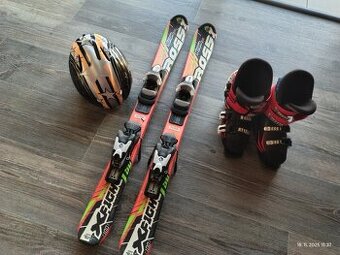 Dětské lyže Rossignol Xfigt, 100cm, + lyžáky a helma